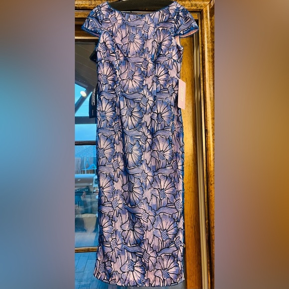 JS COLLECTIONS LENA CAP SLEEVE TEA LENGTH DRESS - Picture 7 of 8